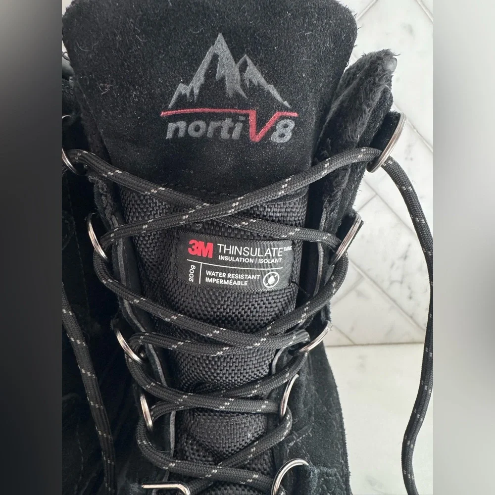 Nortiv8 Men's Black Snow Boots 7.5